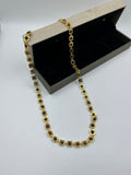 1 GRAM GOLD FORMING MALA SQUARE SHAPE AND BROWN MOTI RUDRAKSHA MALA FOR MEN DESIGN A-9