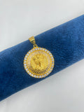 1 GRAM GOLD FORMING ROUND SHAPE WITH MUDRA PENDANT FOR MEN DESIGN A-38