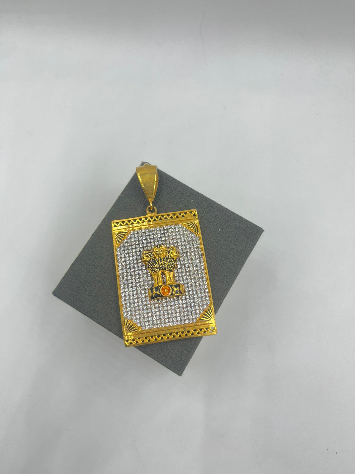 1 GRAM GOLD FORMING MUDRA PENDANT FOR MEN DESIGN A-79