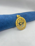 1 GRAM GOLD FORMING ROUND SHAPE OM PENDANT FOR MEN DESIGN A-95