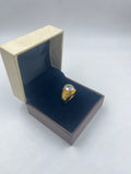 1 GRAM GOLD FORMING WHITE DIAMOND RING FOR MEN DESIGN A-19