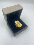 1 GRAM GOLD FORMING OM AND TRISHUL RING FOR MEN DESIGN A-65