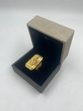 1 GRAM GOLD FORMING OM AND TRISHUL RING FOR MEN DESIGN A-65