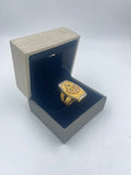 1 GRAM GOLD PLATING GANPATI RING FOR MEN DESIGN A-113