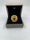 1 GRAM GOLD PLATING RAJWADI NAZRANA RING FOR MEN DESIGN A-177