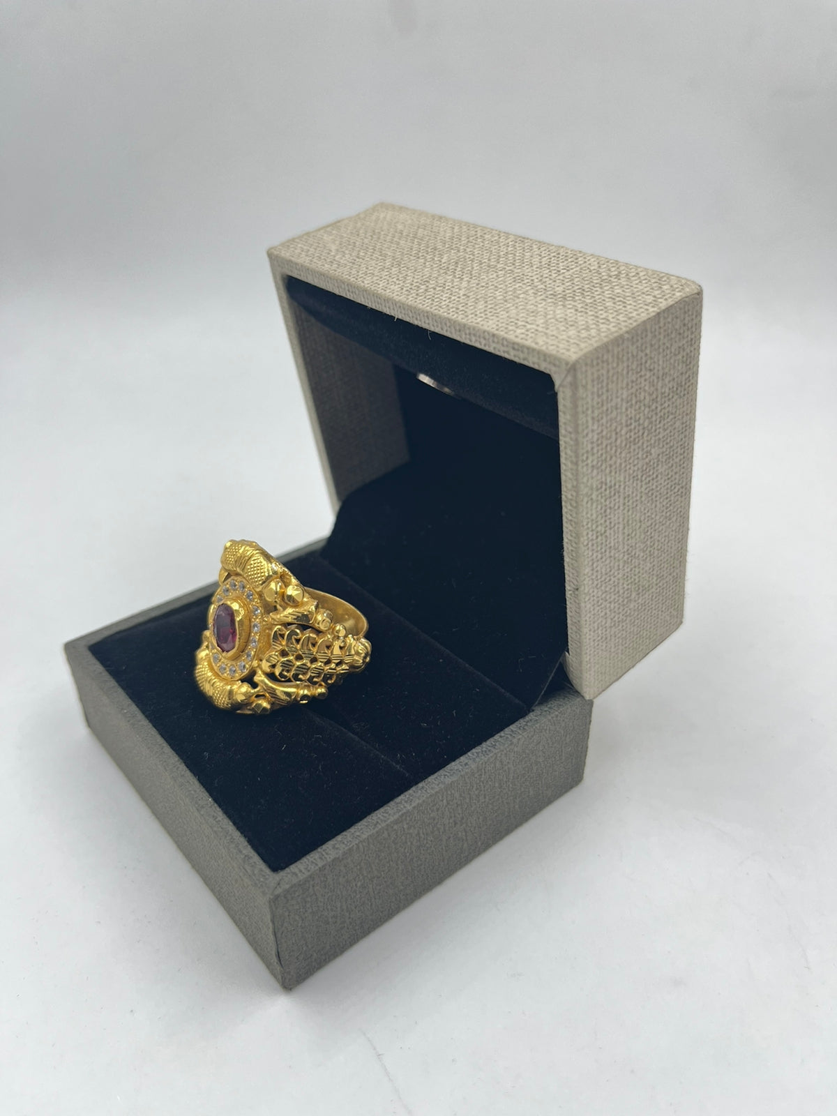 1 GRAM GOLD PLATING RAJWADI NAZRANA RING FOR MEN DESIGN A-193