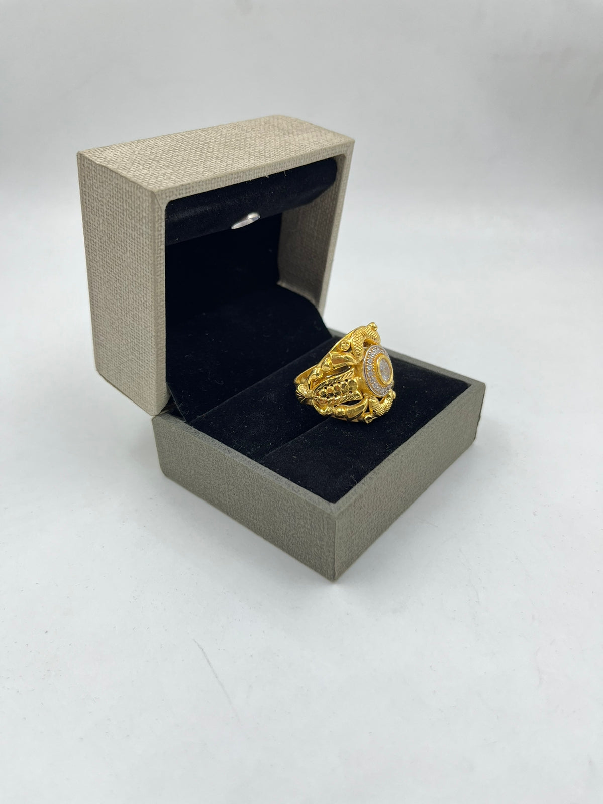 1 GRAM GOLD PLATING RAJWADI NAZRANA RING FOR MEN DESIGN A-200