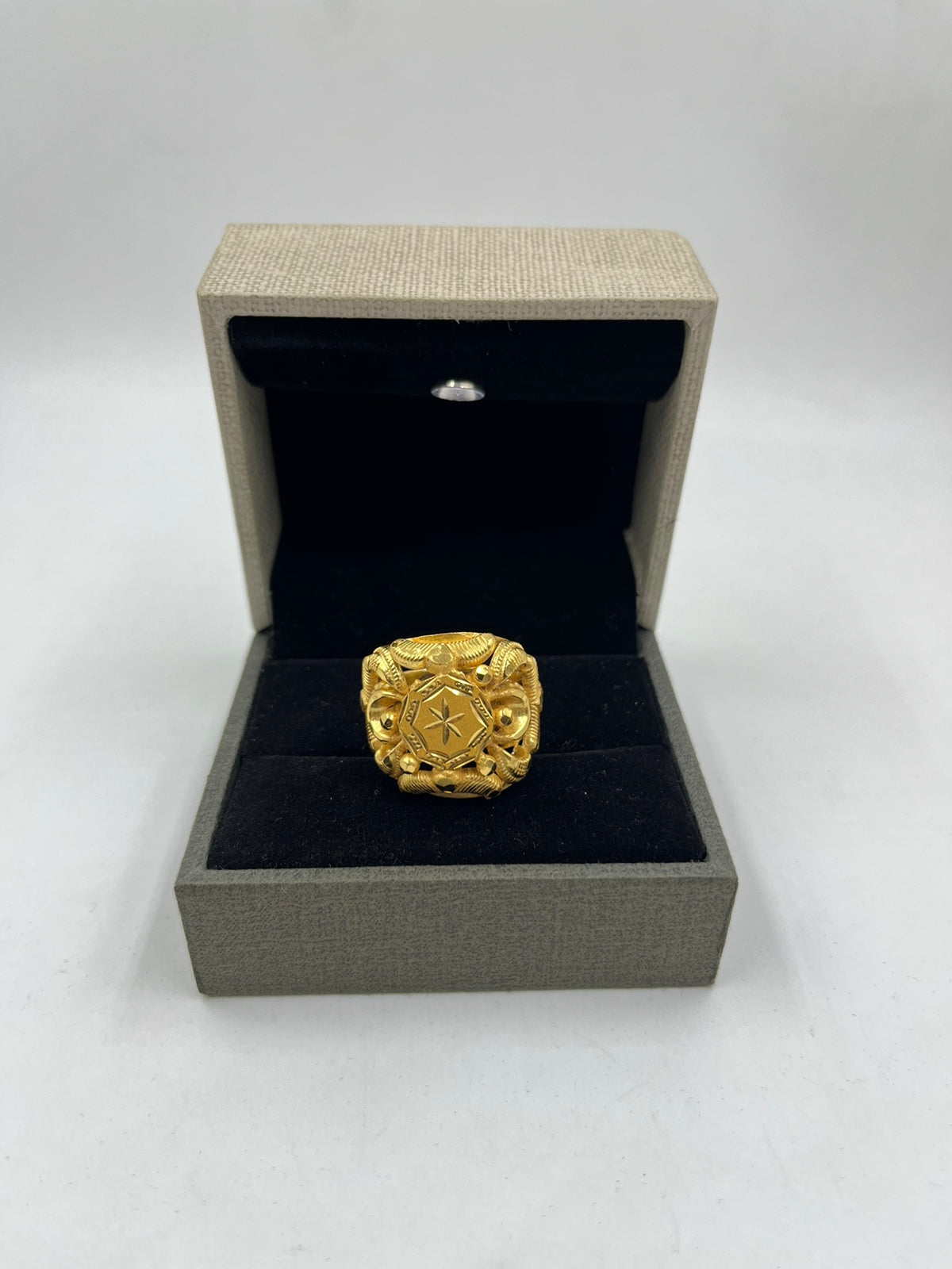 1 GRAM GOLD PLATING NAZRANA RAJWADI RING FOR MEN DESIGN A-223