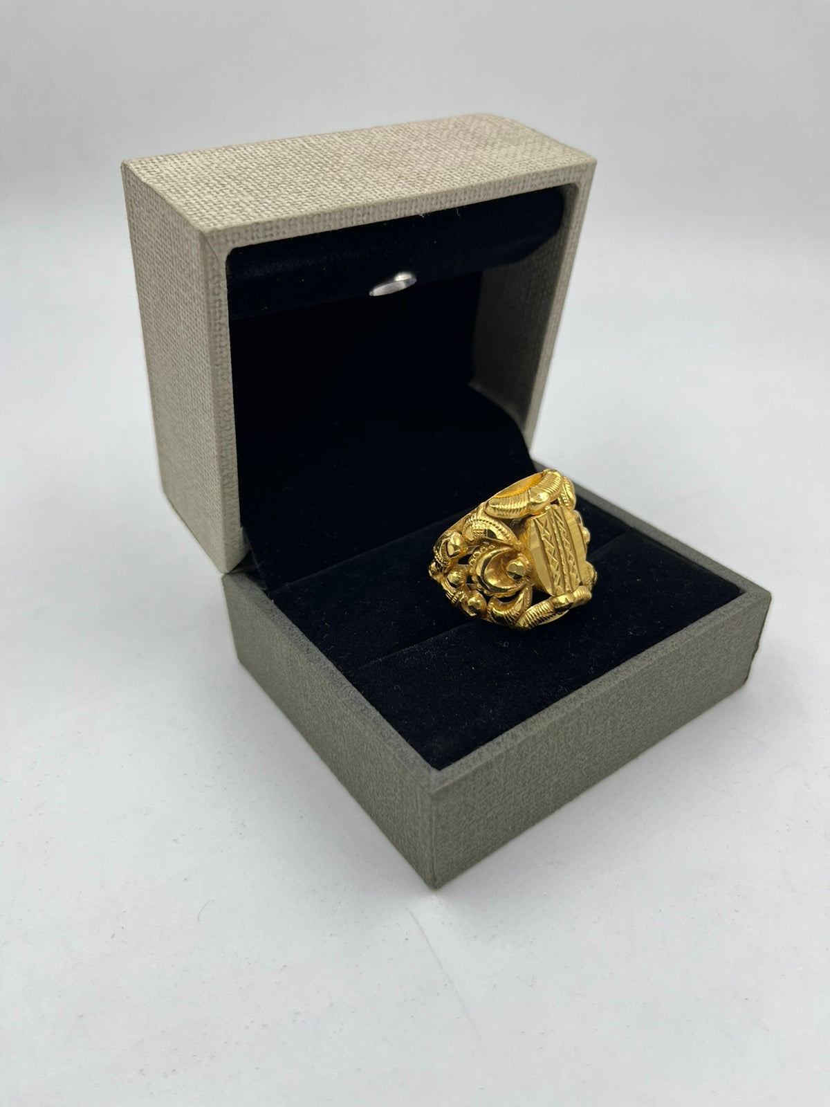 1 GRAM GOLD PLATING NAZRANA RAJWADI RING FOR MEN DESIGN A-226