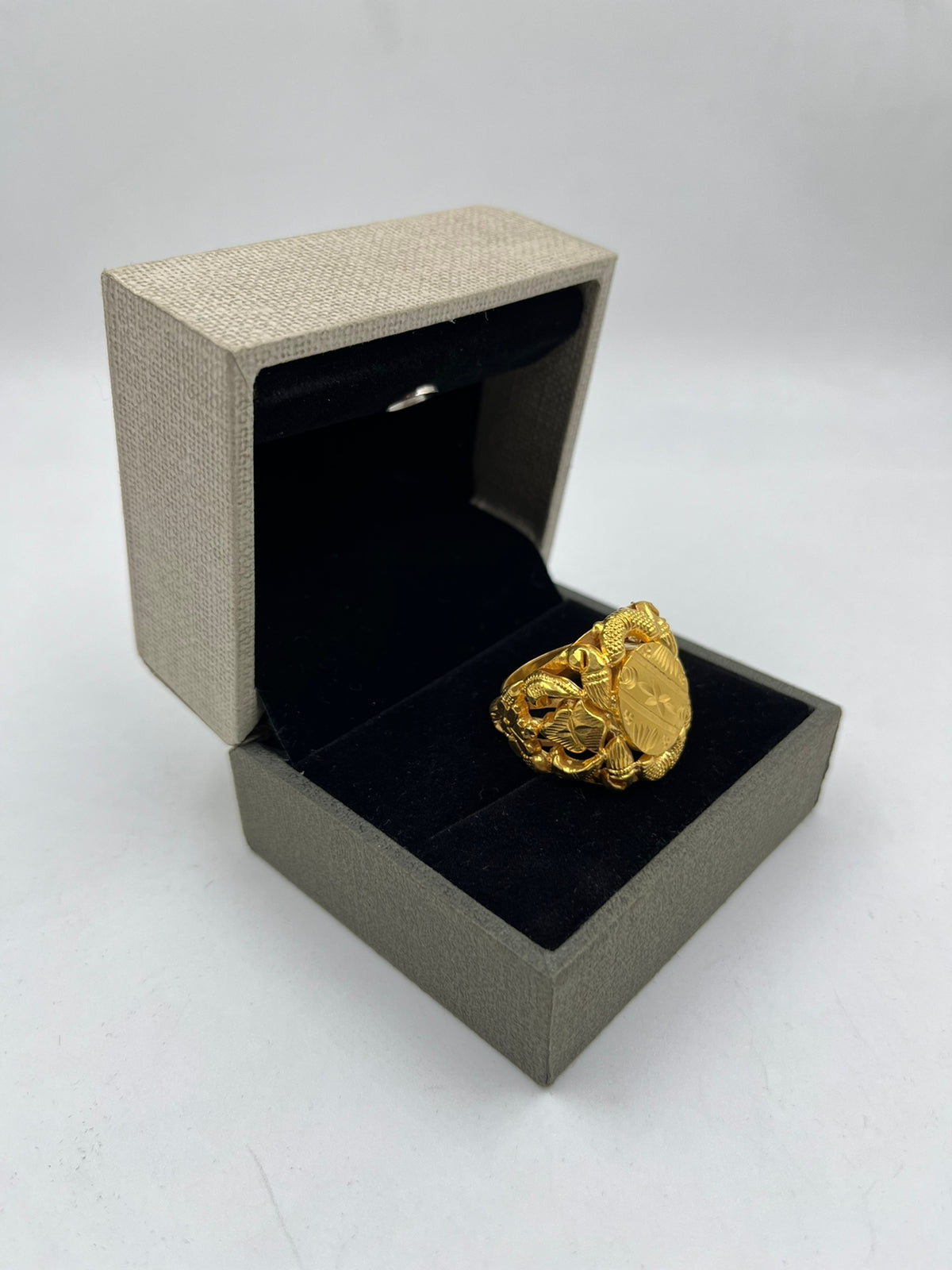 1 GRAM GOLD PLATING RAJWADI NAZRANA RING FOR MEN DESIGN A-217