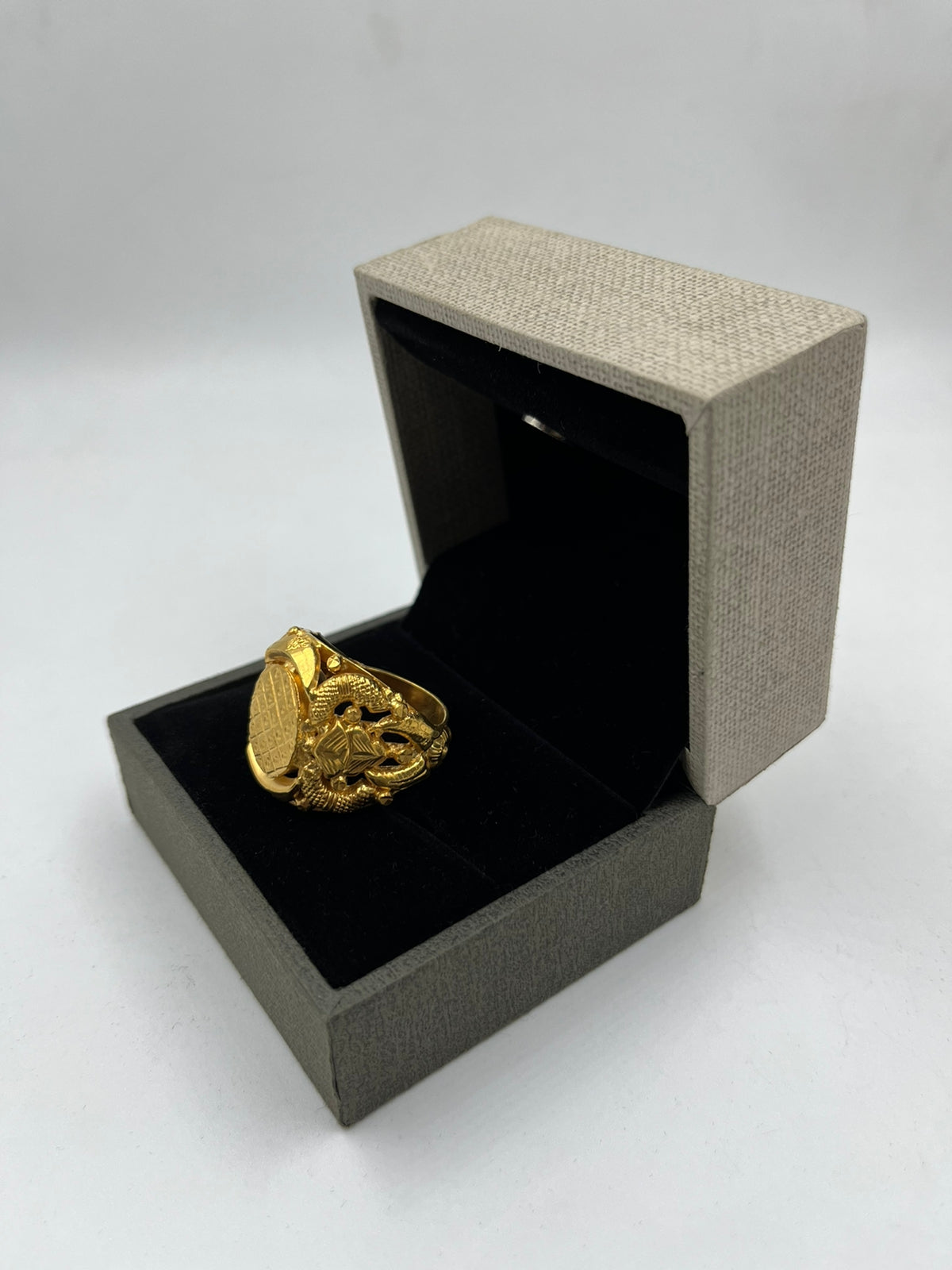 1 GRAM GOLD PLATING RAJWADI NAZRANA RING FOR MEN DESIGN A-219