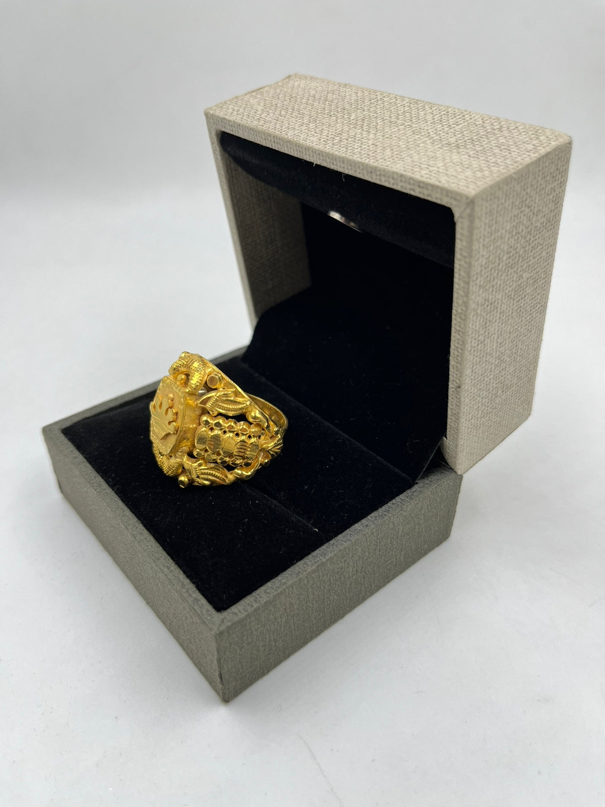 1 GRAM GOLD PLATING RAJWADI NAZRANA RING FOR MEN DESIGN A-250