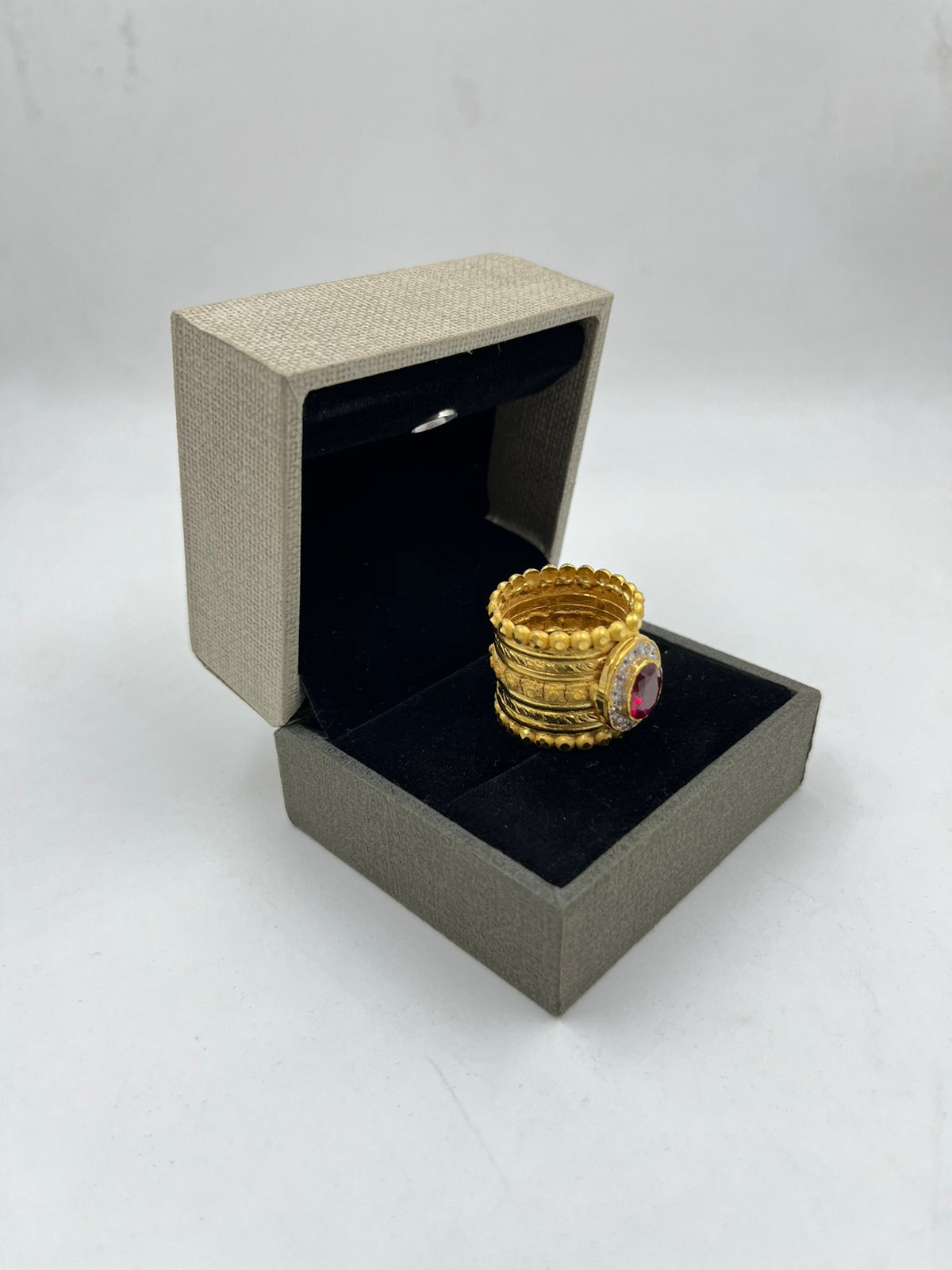 1 GRAM GOLD PLATING MEN DIAMOND RING FOR MEN DESIGN A-254