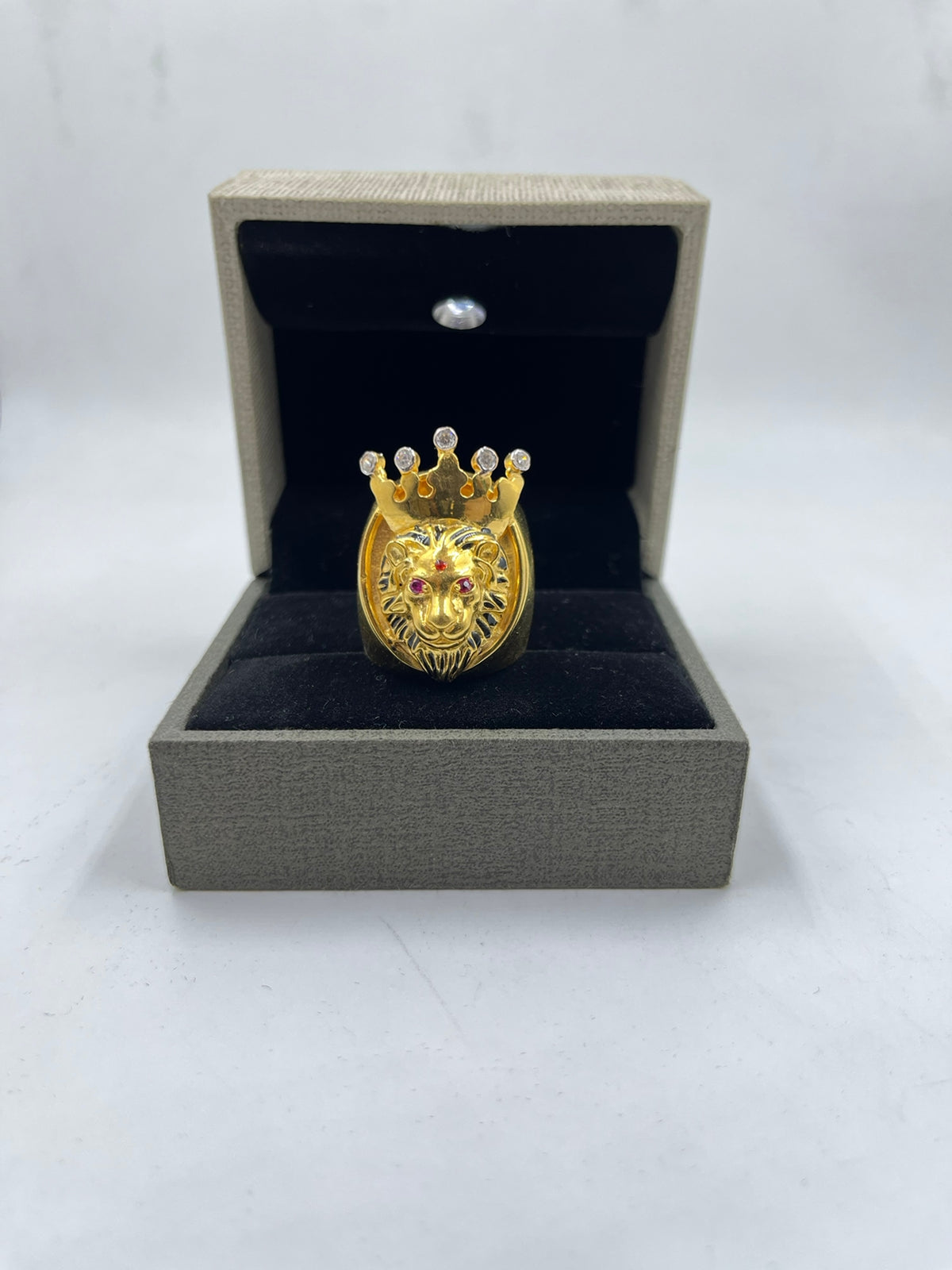 1 GRAM GOLD PLATING CROWN LION RING FOR MEN DESIGN A-263