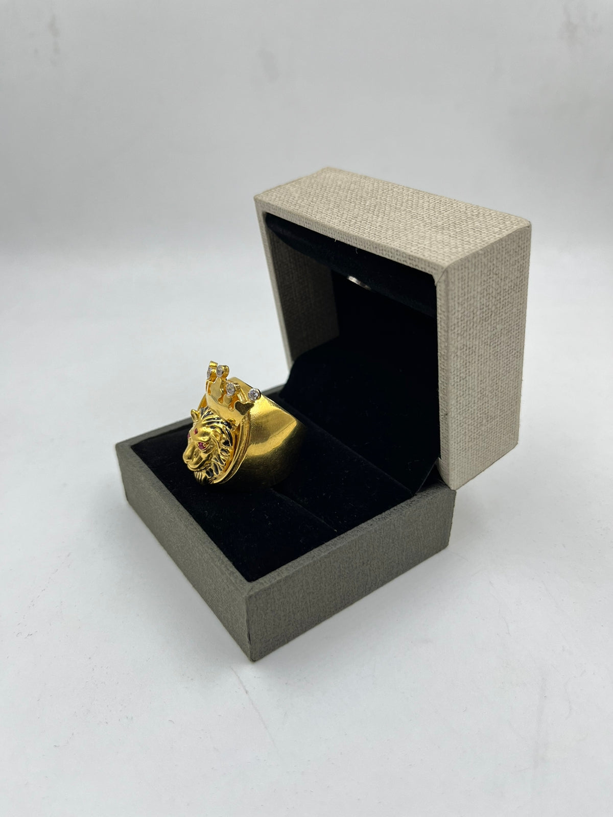 1 GRAM GOLD PLATING CROWN LION RING FOR MEN DESIGN A-263