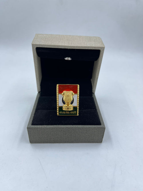 1 GRAM GOLD PLATING MUDRA RING FOR MEN DESIGN A-268