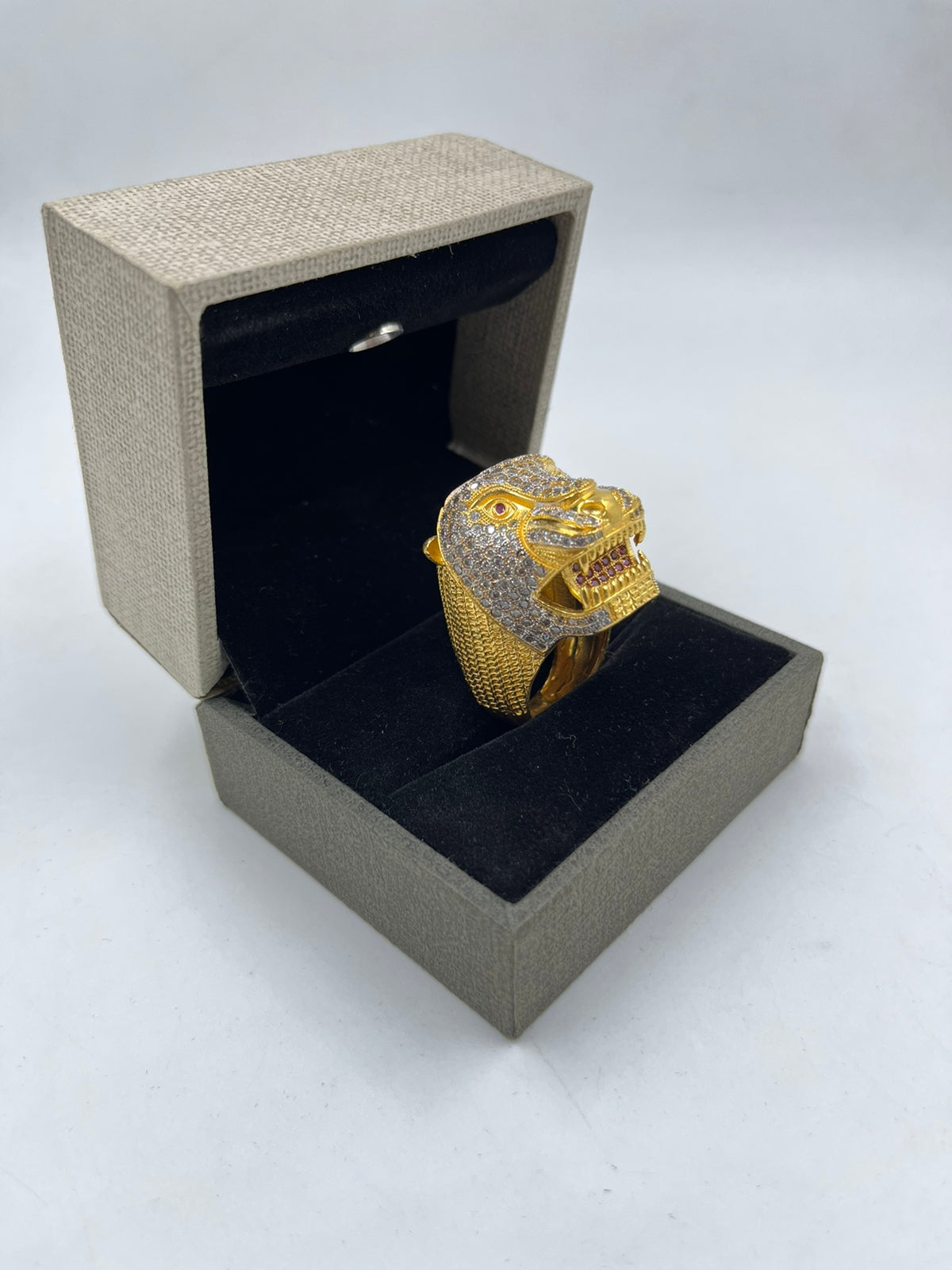 1 GRAM GOLD PLATING TIGER RING FOR MEN DESIGN A-272