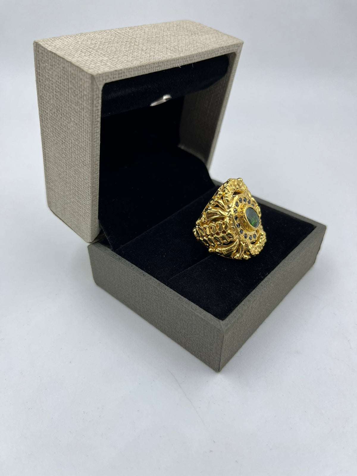 1 GRAM GOLD PLATING RAJWADI NAZRANA RING FOR MEN DESIGN A-273