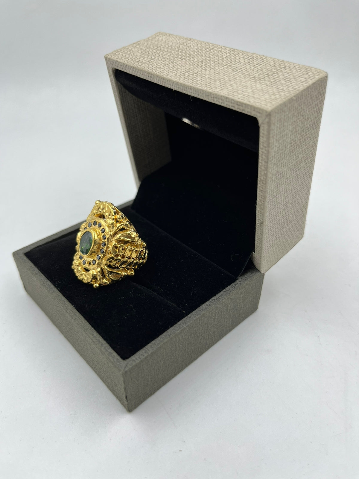 1 GRAM GOLD PLATING RAJWADI NAZRANA RING FOR MEN DESIGN A-273