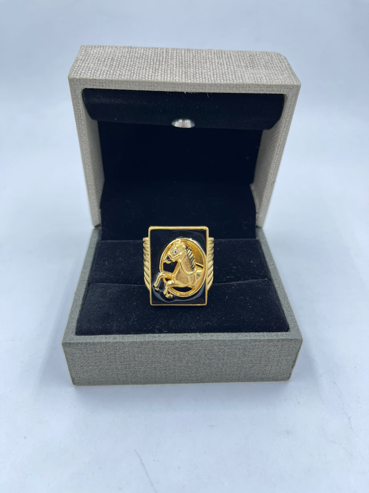 1 GRAM GOLD PLATING HORSE RING FOR MEN DESIGN A-274