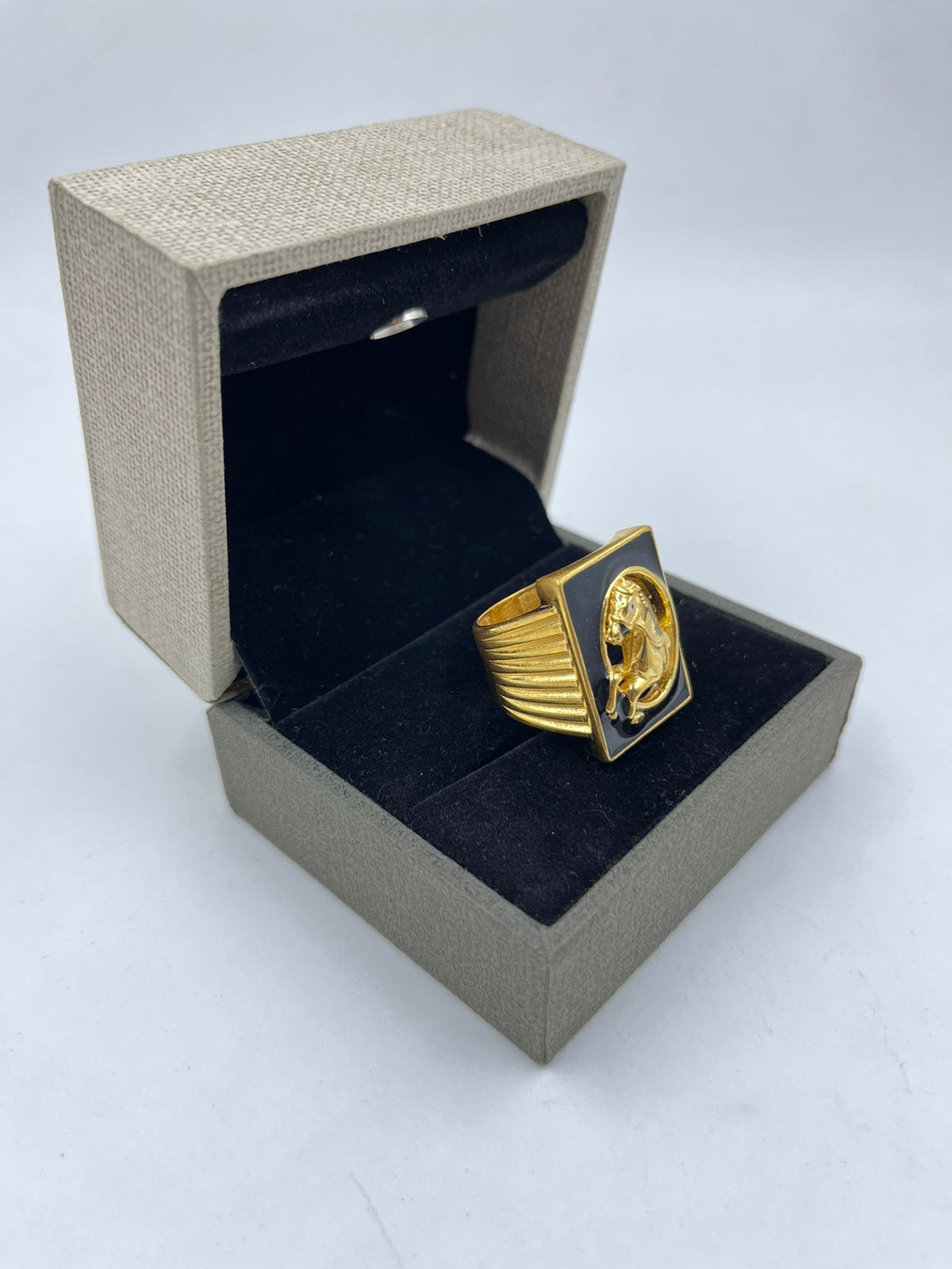 1 GRAM GOLD PLATING HORSE RING FOR MEN DESIGN A-274