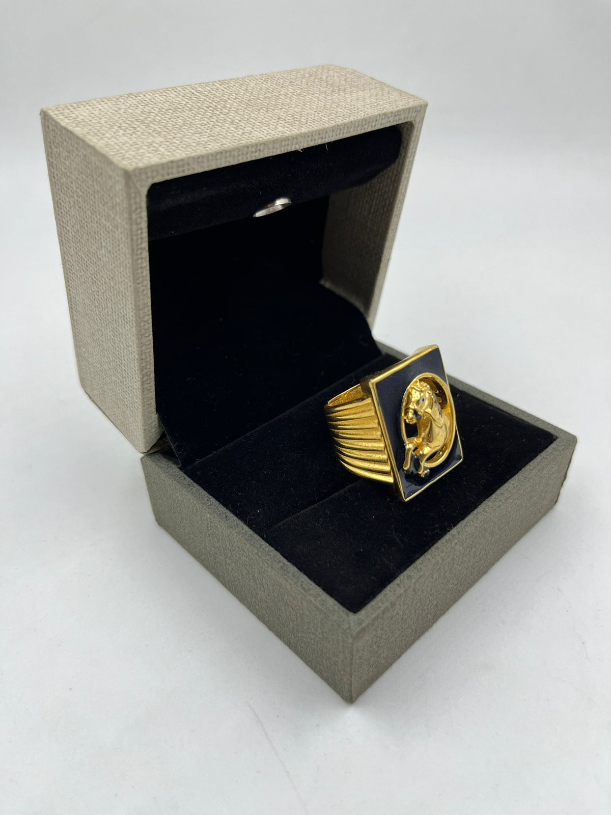 1 GRAM GOLD PLATING HORSE RING FOR MEN DESIGN A-275