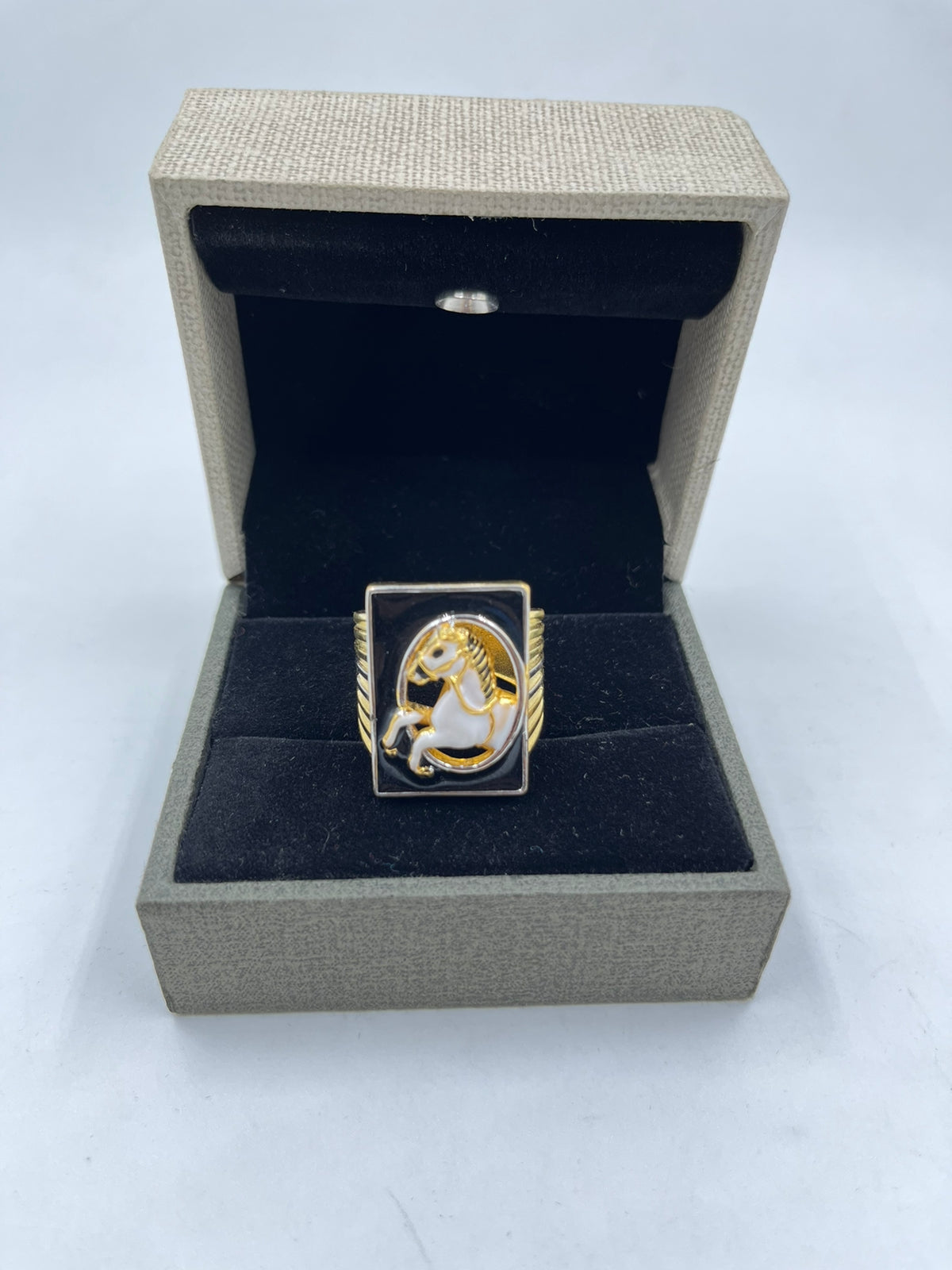 1 GRAM GOLD PLATING HORSE RING FOR MEN DESIGN A-276