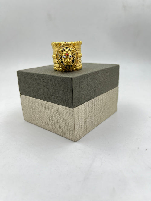 1 GRAM GOLD PLATING LION RING FOR MEN DESIGN A-277