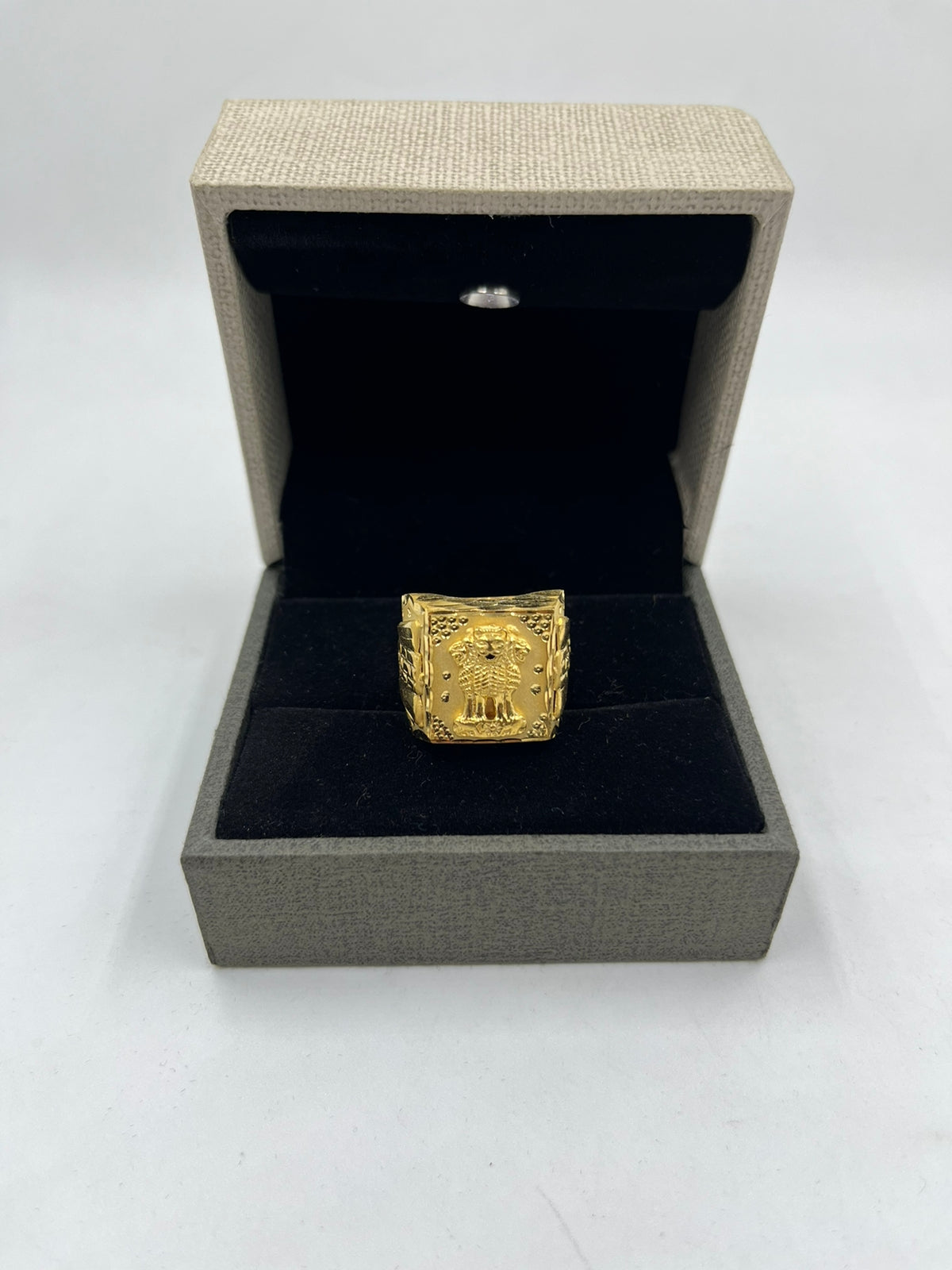 1 GRAM GOLD PLATING MUDRA RING FOR MEN DESIGN A-287