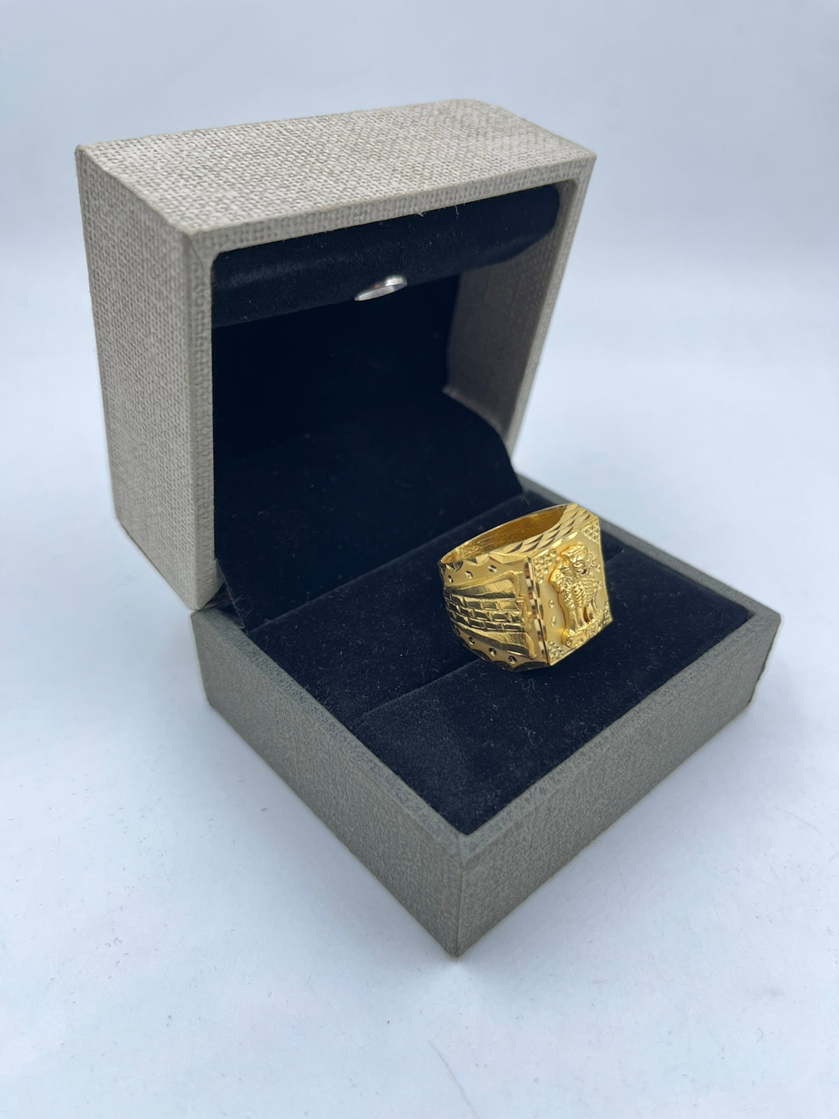 1 GRAM GOLD PLATING MUDRA RING FOR MEN DESIGN A-287