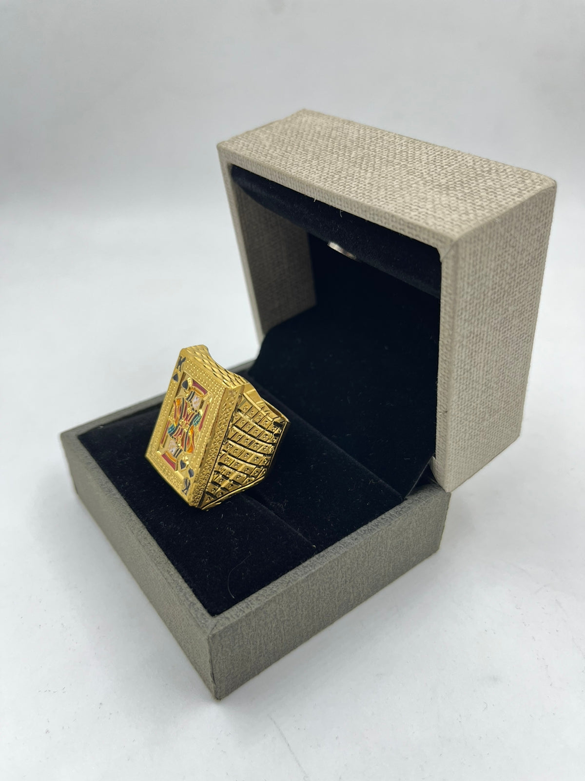 1 GRAM GOLD PLATING BADSHAH RING FOR MEN DESIGN A-297