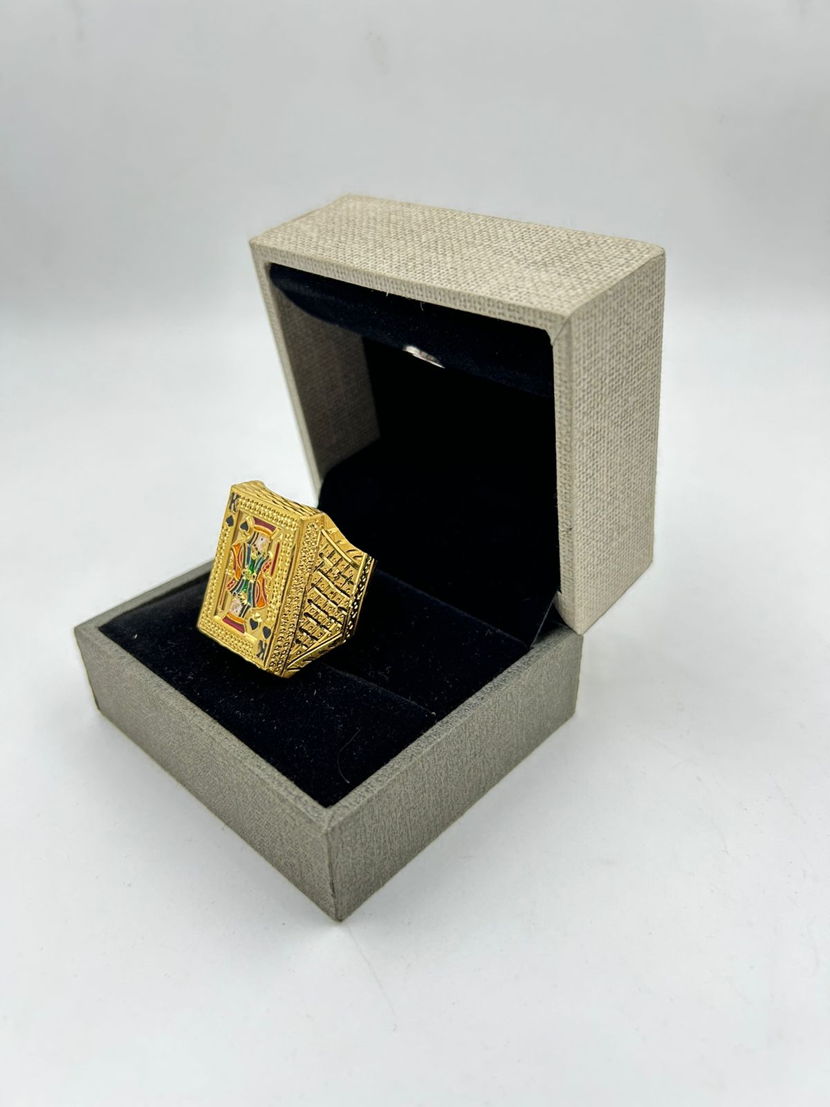 1 GRAM GOLD PLATING BADSHAH RING FOR MEN DESIGN A-298