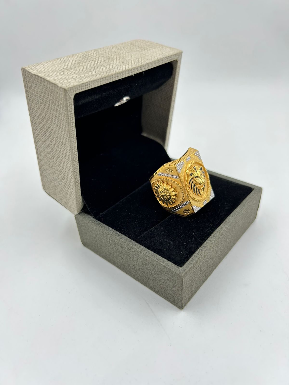 1 GRAM GOLD PLATING LION FACE RING FOR MEN DESIGN A-300