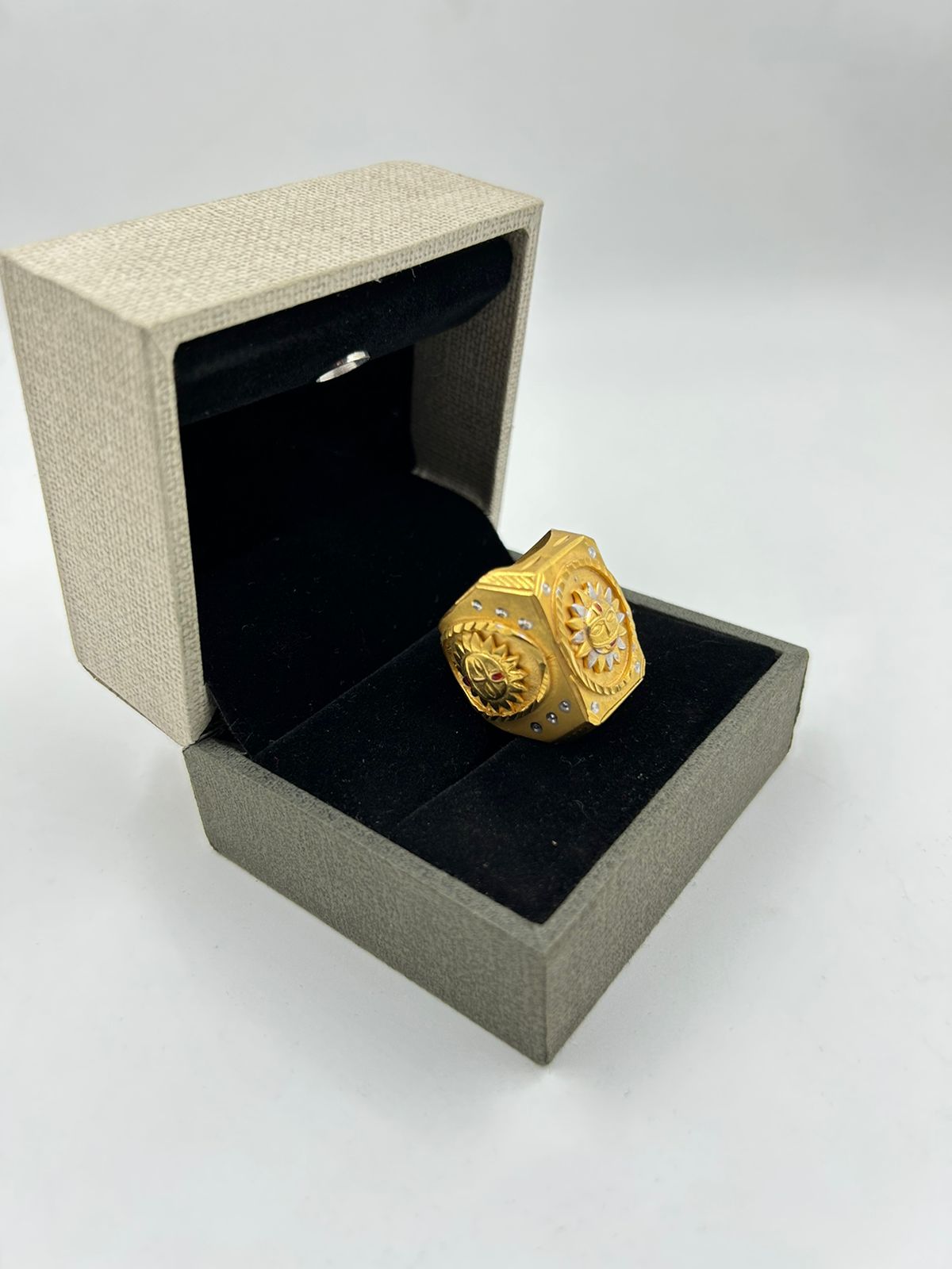 1 GRAM GOLD PLATING SURYA FACE RING FOR MEN DESIGN A-301