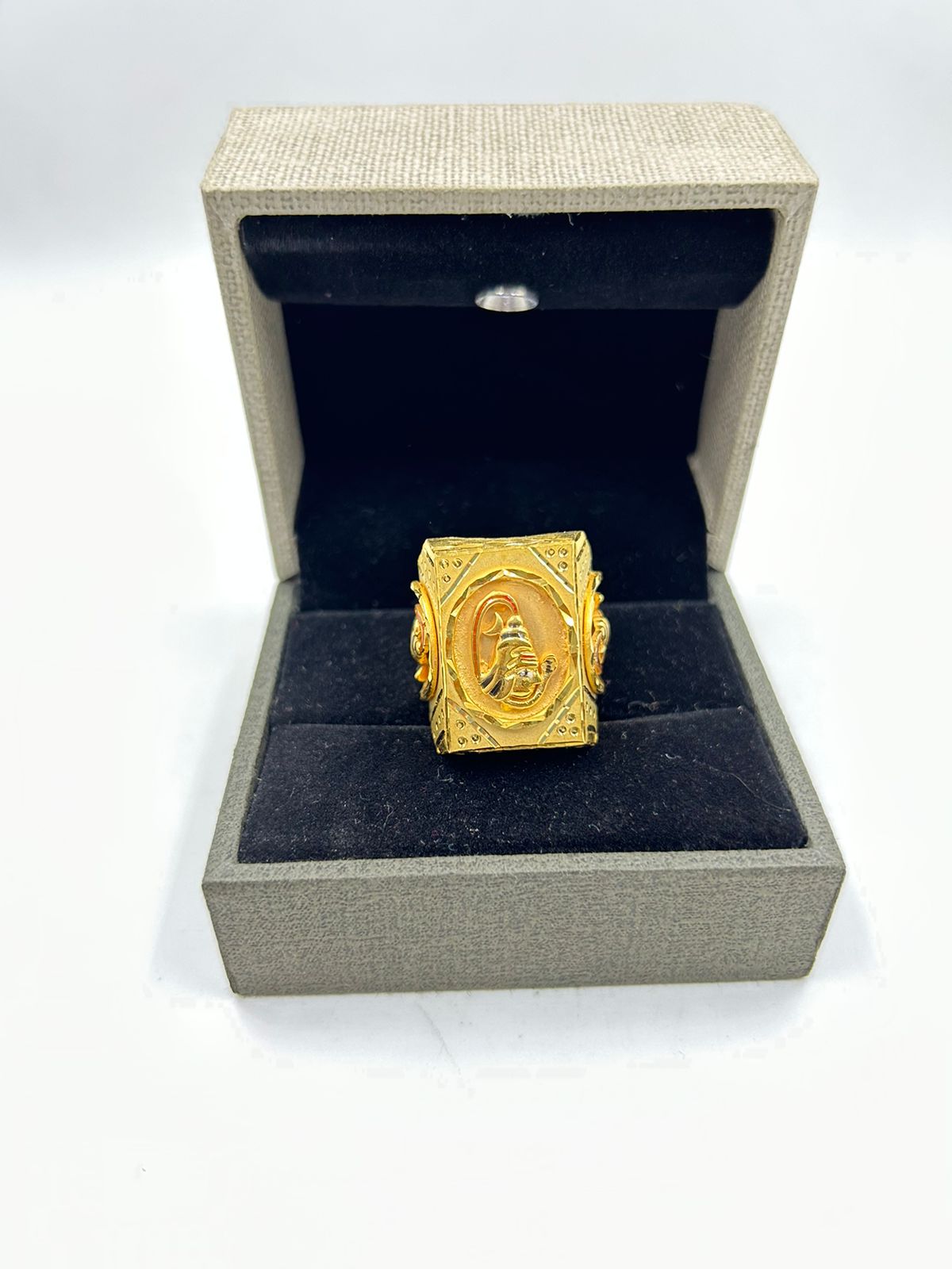 1 GRAM GOLD PLATING GODSHANKAR RING FOR MEN DESIGN A-303