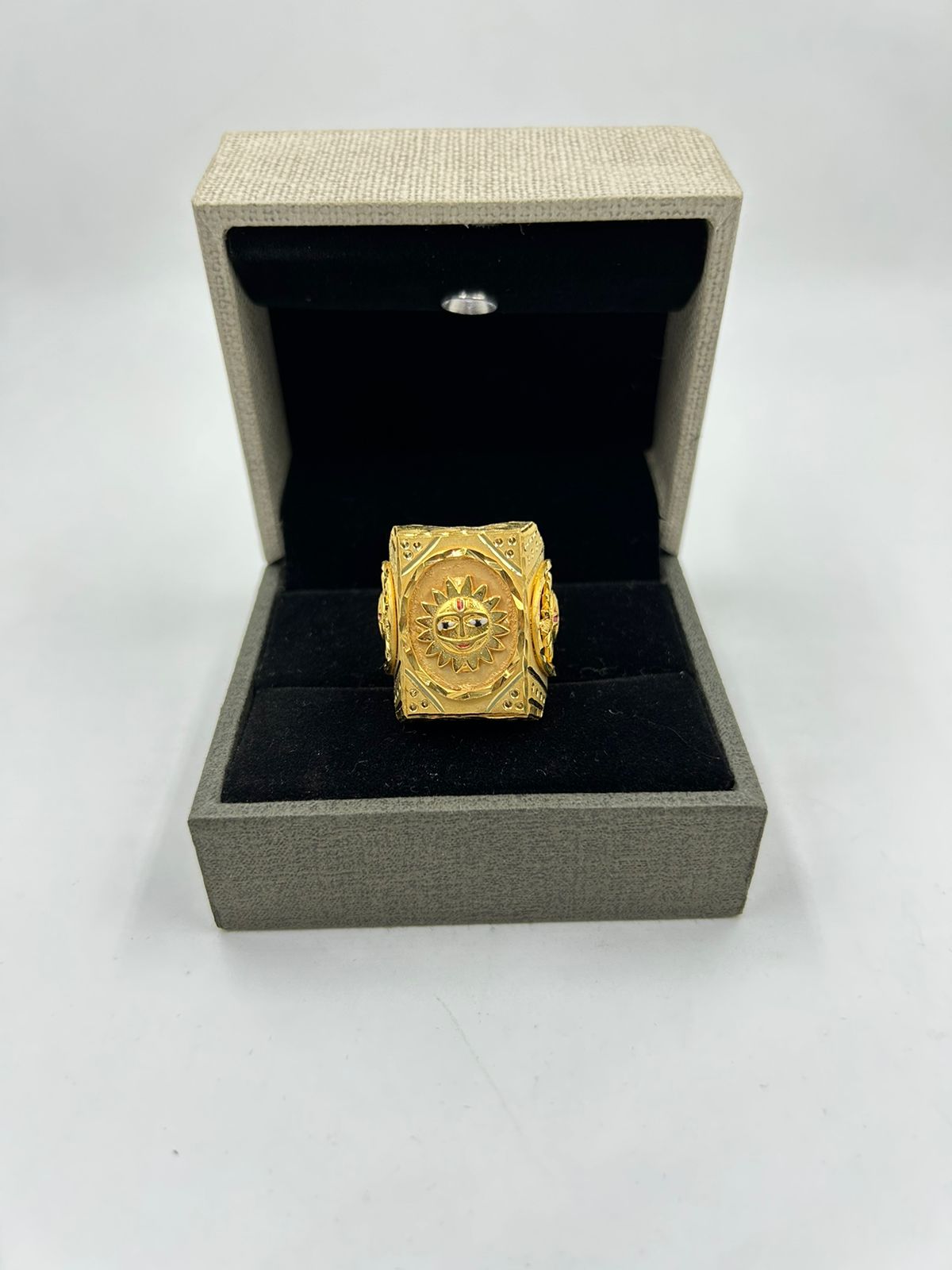 1 GRAM GOLD PLATING SURYA RING FOR MEN DESIGN A-304