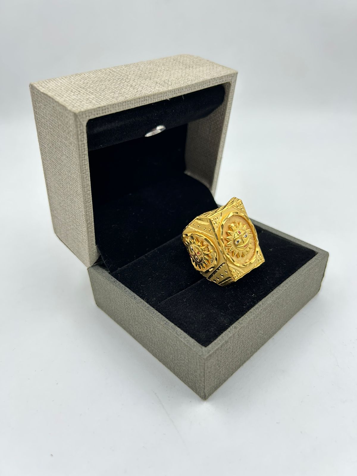 1 GRAM GOLD PLATING SURYA RING FOR MEN DESIGN A-304