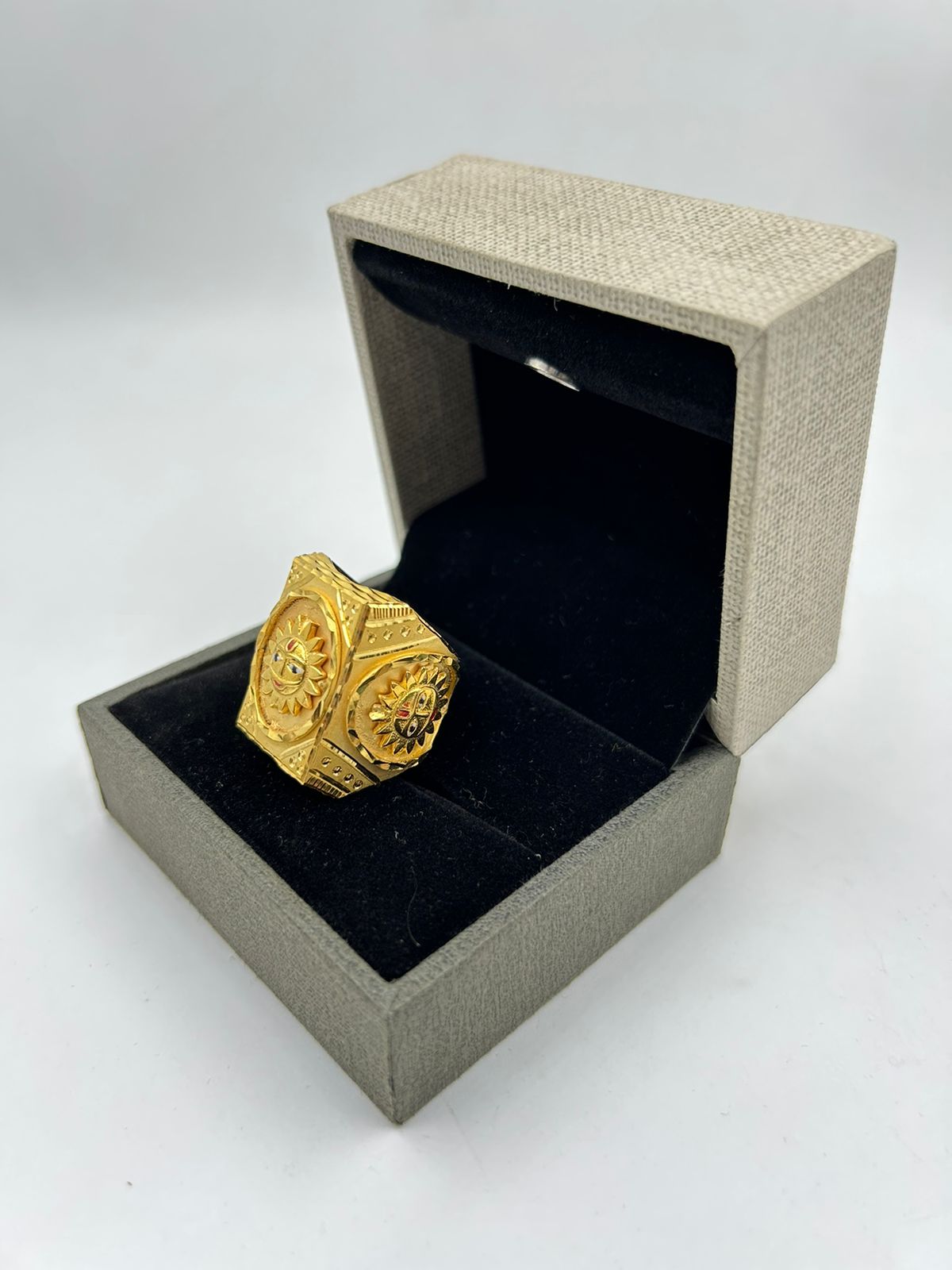 1 GRAM GOLD PLATING SURYA RING FOR MEN DESIGN A-304