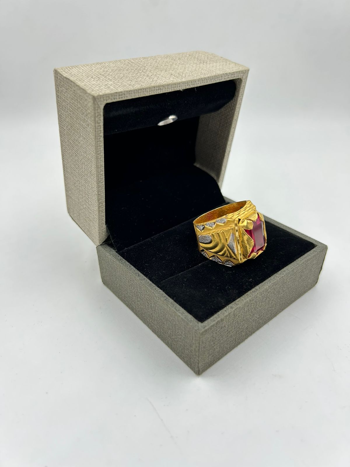 1 GRAM GOLD PLATING DIAMOND RING FOR MEN DESIGN A-310