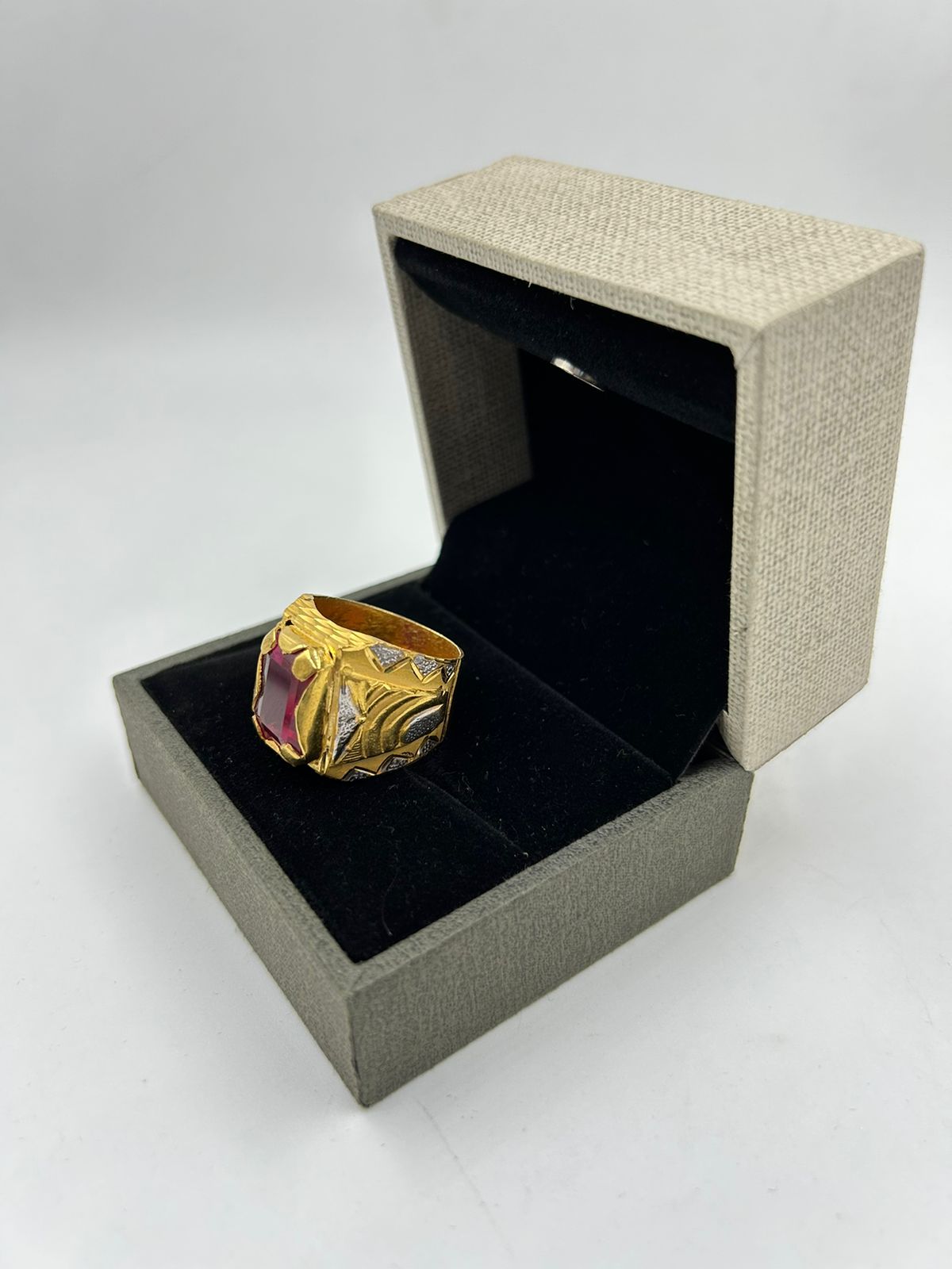 1 GRAM GOLD PLATING DIAMOND RING FOR MEN DESIGN A-310