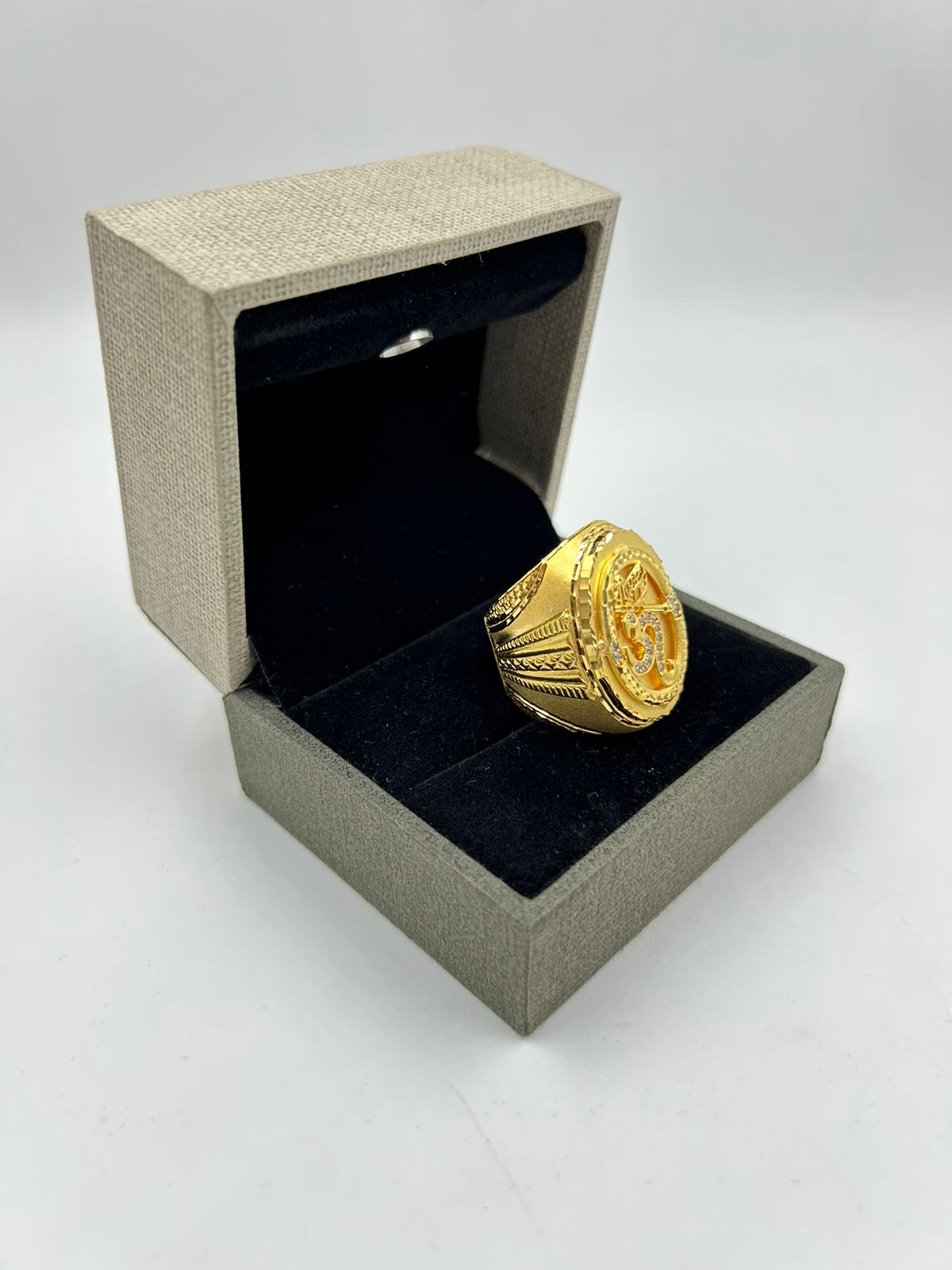 1 GRAM GOLD PLATING OM WITH MORPINCH RING FOR MEN DESIGN A-312