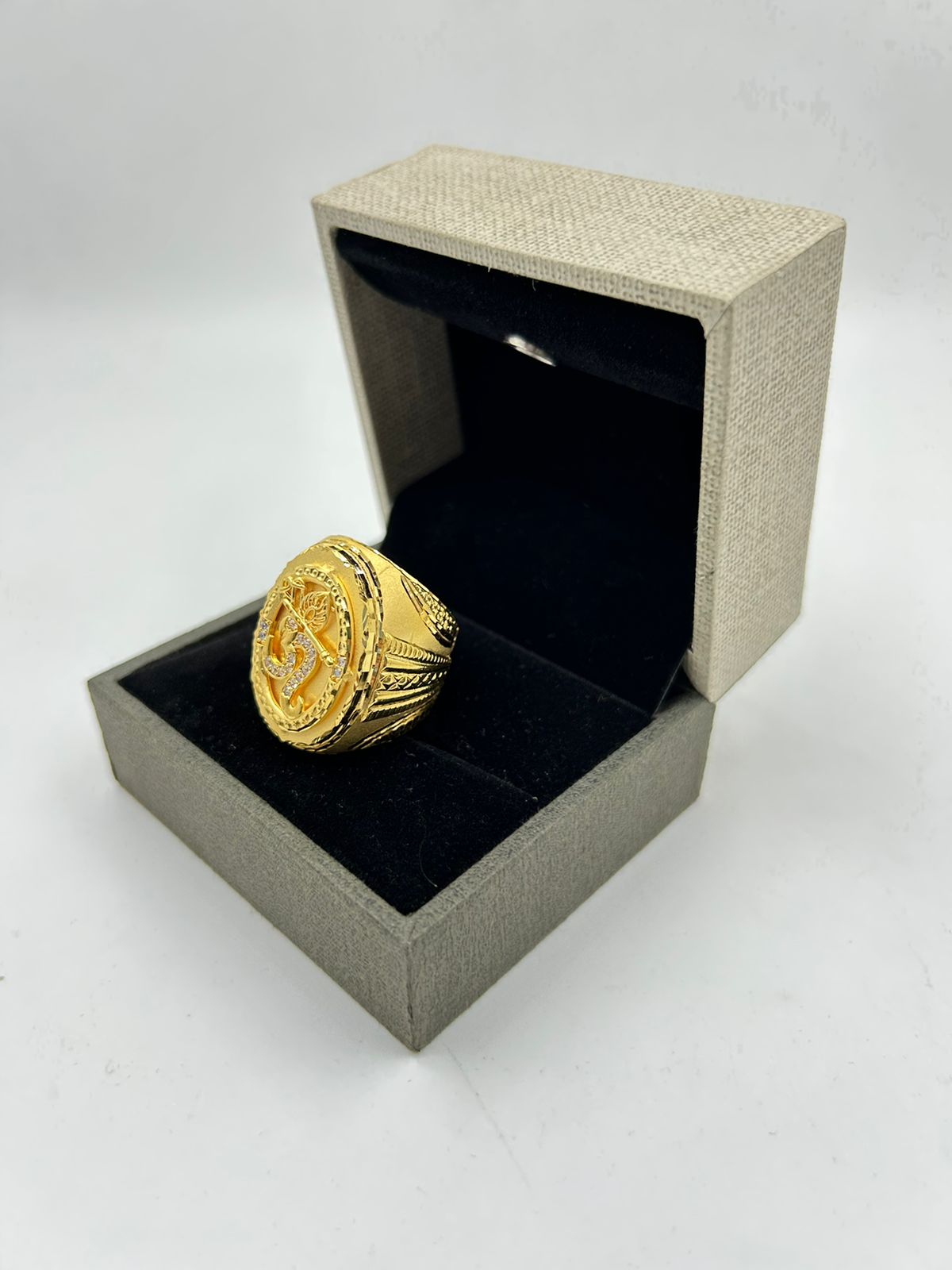 1 GRAM GOLD PLATING OM WITH MORPINCH RING FOR MEN DESIGN A-312