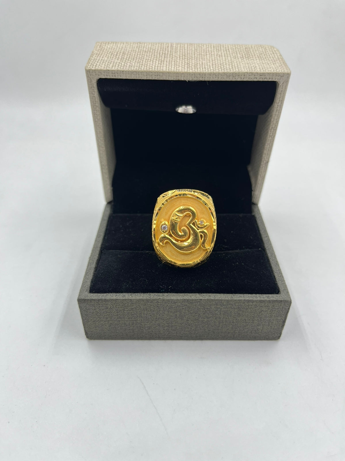 1 GRAM GOLD PLATING OM RING FOR MEN DESIGN A-317