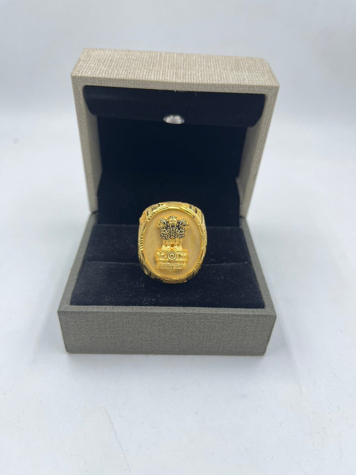 1 GRAM GOLD PLATING MUDRA RING FOR MEN DESIGN A-321
