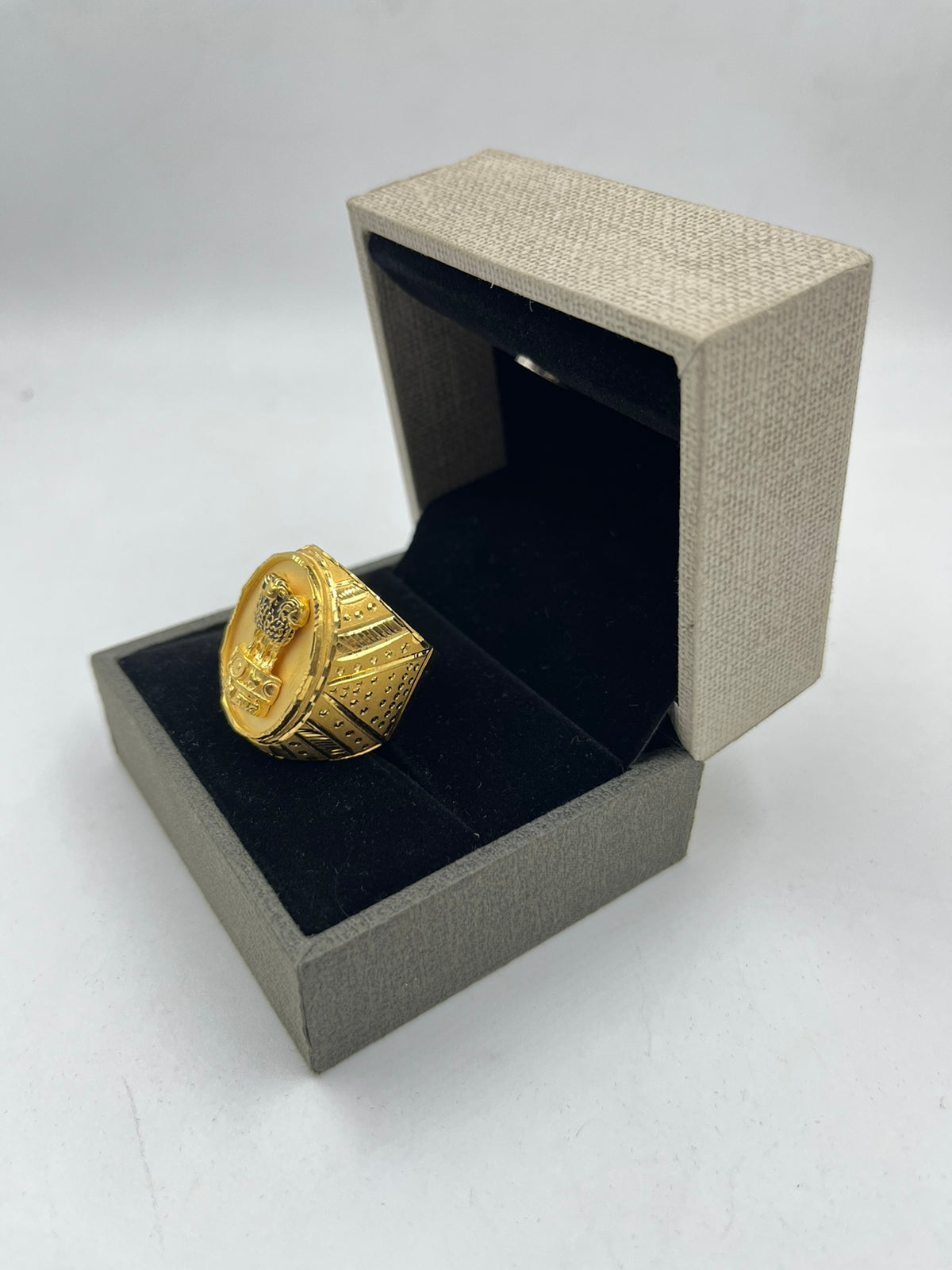 1 GRAM GOLD PLATING MUDRA RING FOR MEN DESIGN A-321