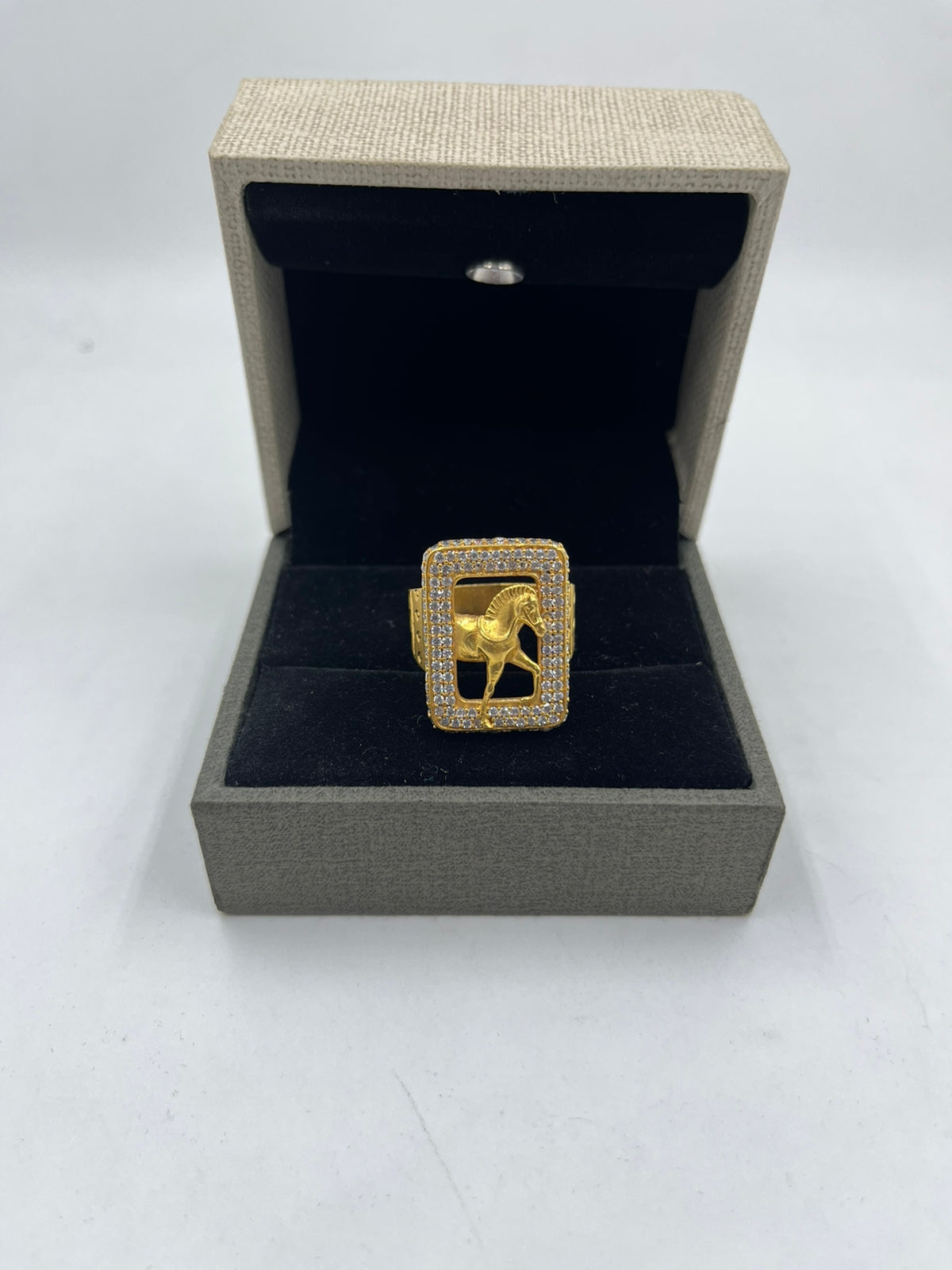1 GRAM GOLD PLATING HORSE RING FOR MEN DESIGN A-325