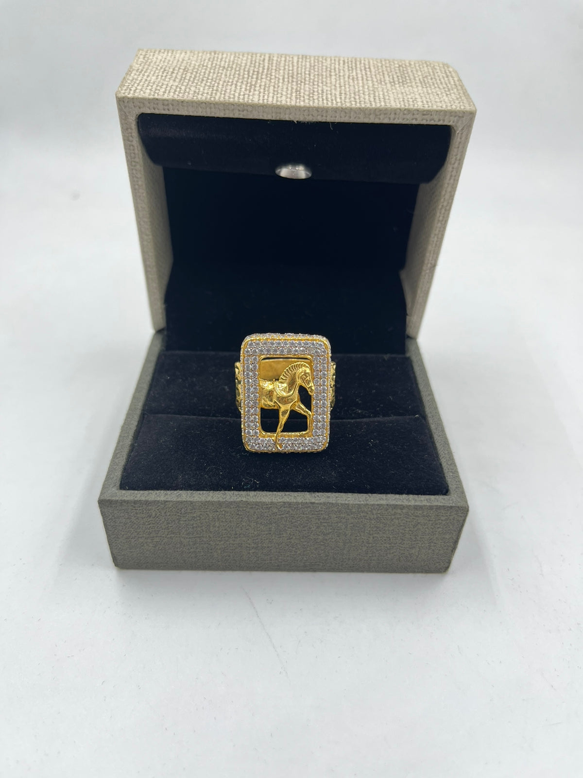 1 GRAM GOLD PLATING HORSE RING FOR MEN DESIGN A-326