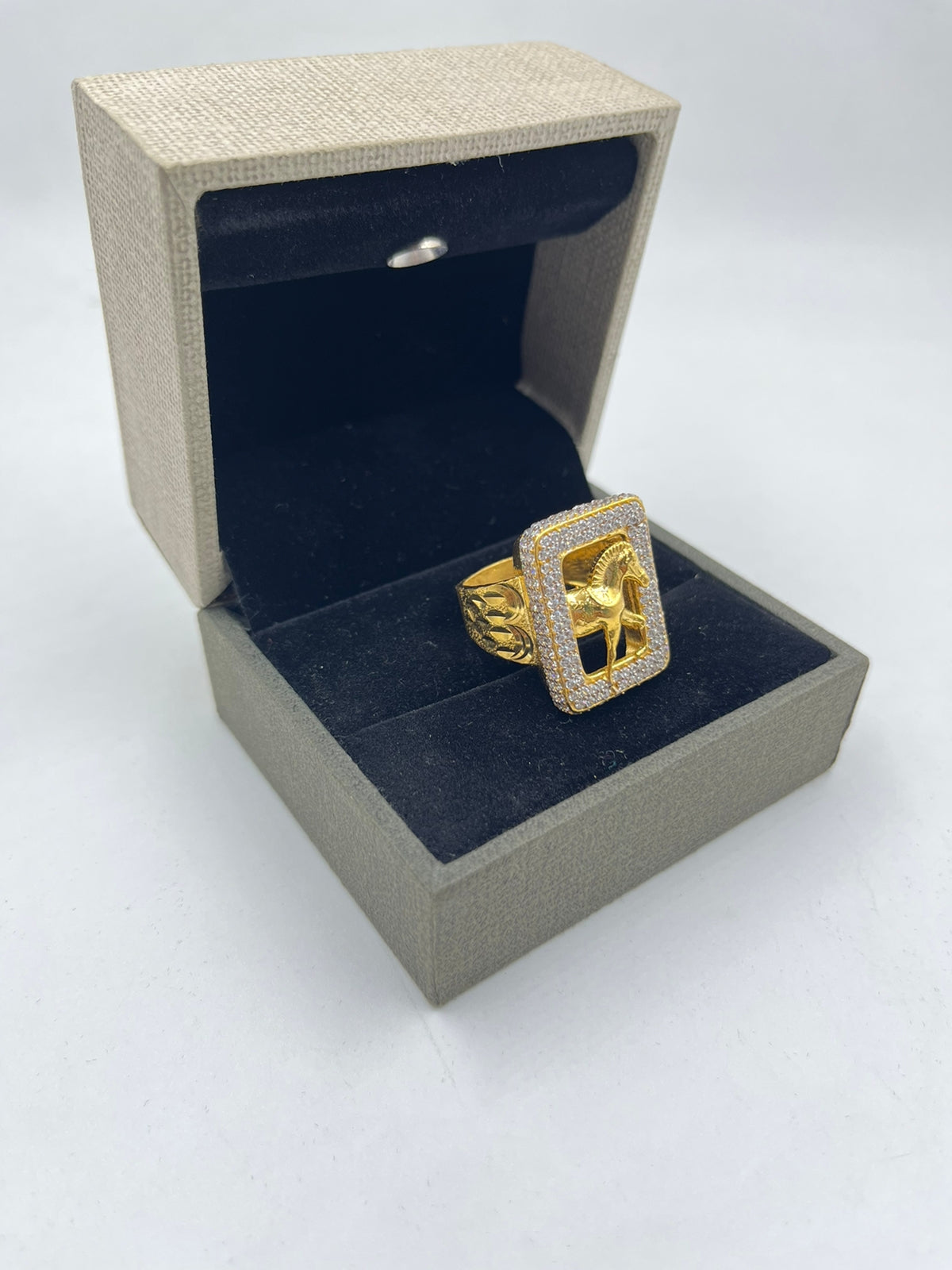 1 GRAM GOLD PLATING HORSE RING FOR MEN DESIGN A-326