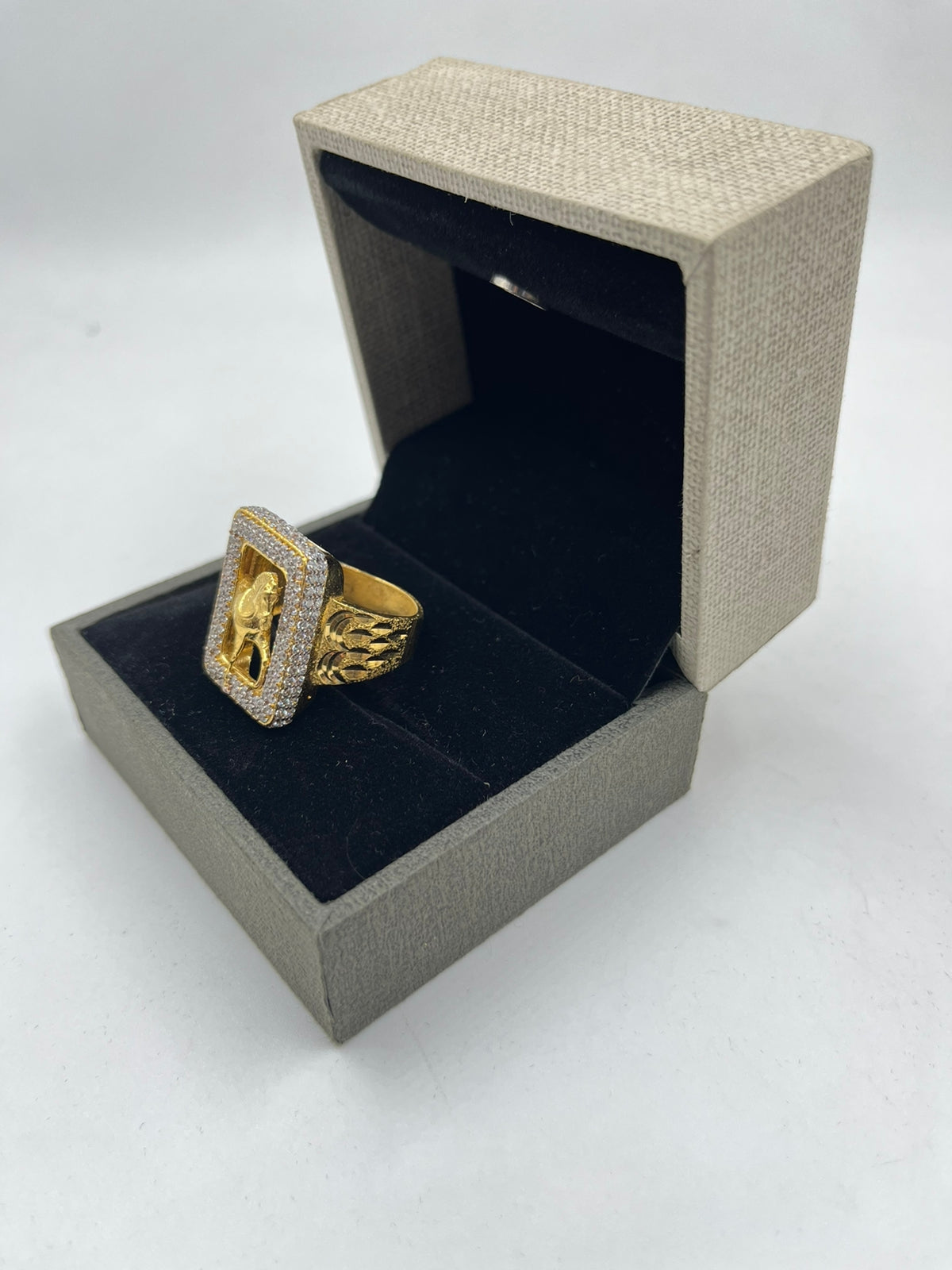 1 GRAM GOLD PLATING HORSE RING FOR MEN DESIGN A-326