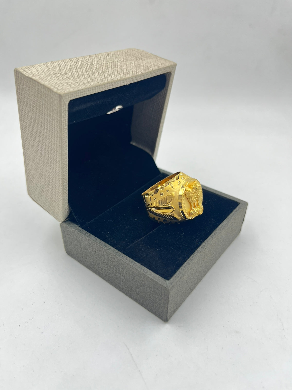 1 GRAM GOLD PLATING MUDRA RING FOR MEN DESIGN A-327